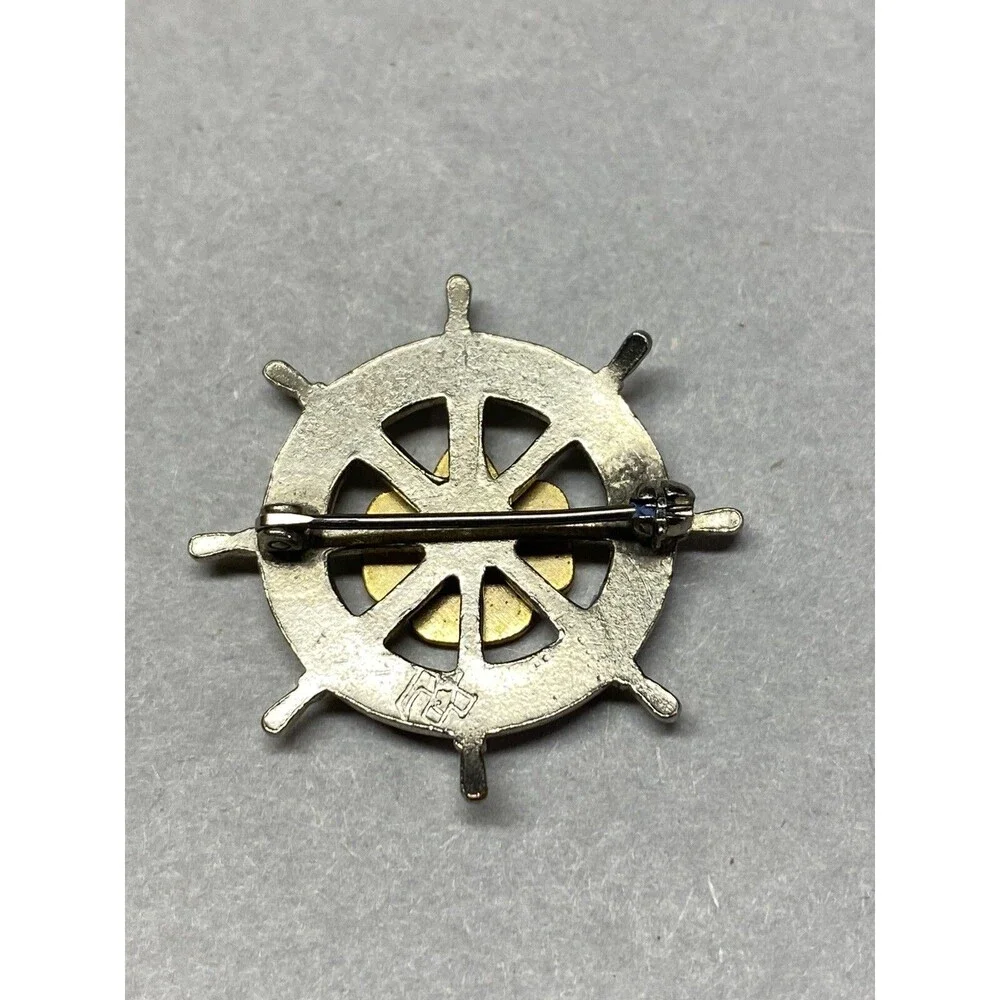 Vintage Girl Scouts Ship Wheel Pin